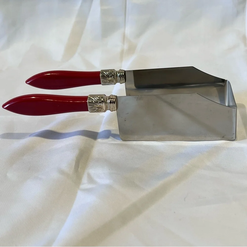 Debbie Meyer CakeCutters Set of 2 Stainless Steel Red Handles